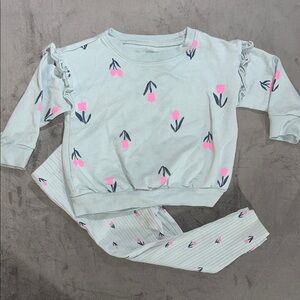 Carter's Light Blue and Pink Toddler Matching Set